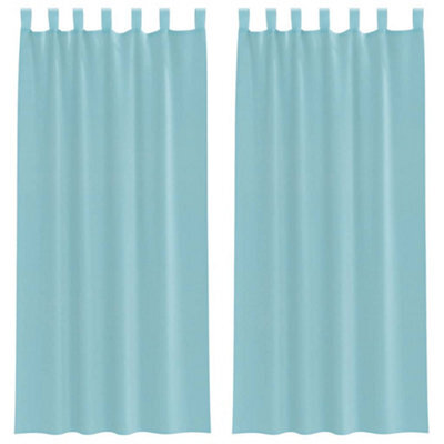Berkfield Durable Voile Curtains With Rod Pockets 2 Pcs Turquoise - image 1