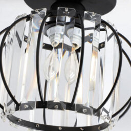 Crystal Ceiling Light E27 Modern Chandelier For Living Room Bedroom Hallway Blub Not Included - thumbnail 3
