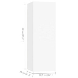 Berkfield 5 Piece Tv Cabinet Set White Engineered Wood - thumbnail 8