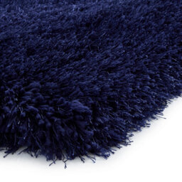 Dark Navy Plain Shaggy Handmade Modern Easy To Clean Rug For Bed Room Living Room And Dining Room-80Cm X 150Cm - thumbnail 6