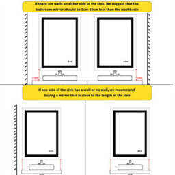 Luvodi 900X600mm Gold Arch Led Bathroom Mirror Sleek Aluminum Fram Demister Vanity Mirror - thumbnail 9