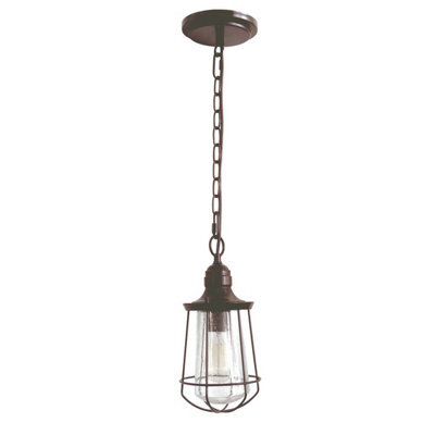 Stylish Ip23 1 Bulb Chain Lantern In Western Bronze Finish