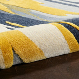 Grey Gold Wool Luxurious Modern Optical/ (3D) Easy To Clean Living Room And Bedroom-168Cm X 226Cm - thumbnail 7