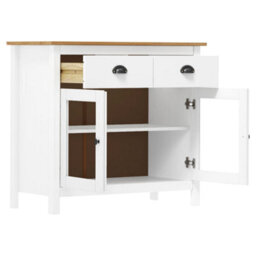 Vidaxl Sideboard Hill White 90X40X80 Cm Solid Pine Wood - thumbnail 3