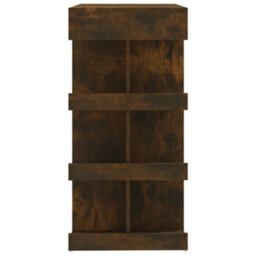 Berkfield Bar Table With Storage Rack Smoked Oak 100X50X101.5Cm Engineered Wood - thumbnail 6