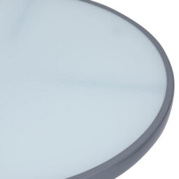 Walplus Garden Table Light Grey 80 Cm Steel And Glass - thumbnail 3