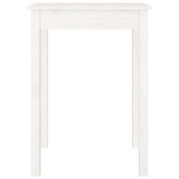 Berkfield Dining Table White 55X55X75 Cm Solid Wood Pine - thumbnail 4