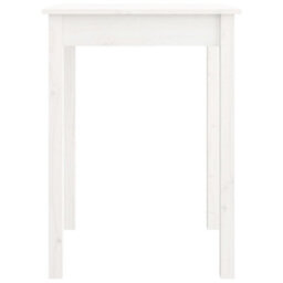 Berkfield Dining Table White 55X55X75 Cm Solid Wood Pine - thumbnail 3
