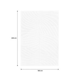 Sweeek - Interior Rug Cream Embossed Plant Motif Lily 230X160X1.4 Cm   Sweeek - thumbnail 6