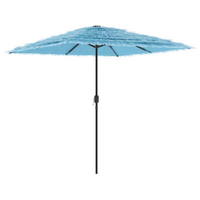 Berkfield Durable Garden Parasol With Steel Pole Blue 248X248X248 Cm