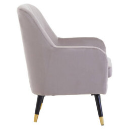 Orsina Mink Velvet Scalloped Armchair, Supportive Armrest Lounge Chair, Easy To Clean Velvet Accent Chair - thumbnail 3