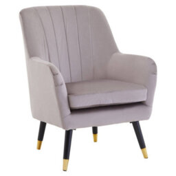 Orsina Mink Velvet Scalloped Armchair, Supportive Armrest Lounge Chair, Easy To Clean Velvet Accent Chair - thumbnail 2