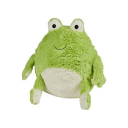 Warmies Luxury Long Pile Faux Fur Supersized Cushion, Frog - thumbnail 1
