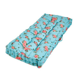 Dibor Vintage Blue Floral Summer Outdoor Garden Bench Cushion (L)112Cm X (W)44Cm - thumbnail 2