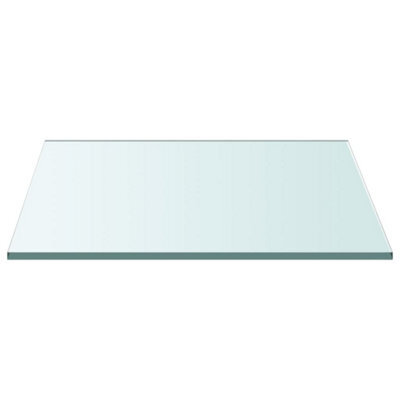 Berkfield Classic Table Top Transparent 50X50 Cm Tempered Glass - image 1