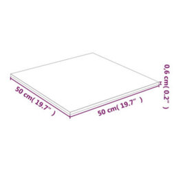 Berkfield Classic Table Top Transparent 50X50 Cm Tempered Glass - thumbnail 4