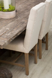 Orsina Elegant Upholstered Beige Linen Dining Chair, Comfortable Modern Dining Chair, Durable Small Modern Chair - thumbnail 5