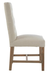 Orsina Elegant Upholstered Beige Linen Dining Chair, Comfortable Modern Dining Chair, Durable Small Modern Chair - thumbnail 3