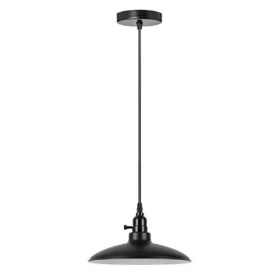 Industrial Dark Blue Metal Pendant Light E27 Adjustable Hanging Lamp, Vintage Dome Ceiling Light, 95Cm Cable, Kitchen - image 1