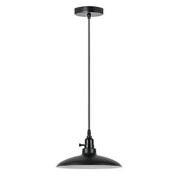 Industrial Dark Blue Metal Pendant Light E27 Adjustable Hanging Lamp, Vintage Dome Ceiling Light, 95Cm Cable, Kitchen - thumbnail 1