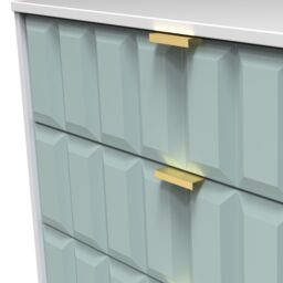 Bologna Ready Assembled Matt Duck Egg & White No Effect 5 Drawer Wide Chest (H)1075mm (W)765mm (D)415mm - thumbnail 4