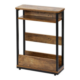 Taylor & Brown 3-Tier Narrow Side Table Slim End Table With Storage Shelf & Magazine Rack For Small Spaces, Modern Design (Brown) - thumbnail 6