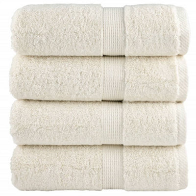 Berkfield Premium Guest Towels Solund 4 Pcs Cream 30X50 Cm 600 Gsm - image 1