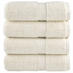 Berkfield Premium Guest Towels Solund 4 Pcs Cream 30X50 Cm 600 Gsm