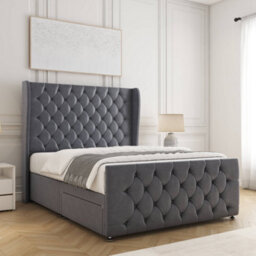 Bsspoke Anna Divan Bed Set Steel Plush Velvet With 54Inch Headboard & Footboard No Mattress No Drawers In 3Ft 4Ft 4Ft6 5Ft 6Ft - thumbnail 2