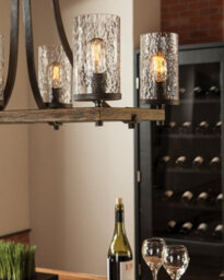 Luminosa Lighting Elstead Feiss Angelo 8 Light Isle Chandelier Weathered Oak - thumbnail 4