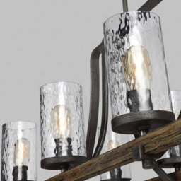 Luminosa Lighting Elstead Feiss Angelo 8 Light Isle Chandelier Weathered Oak - thumbnail 2
