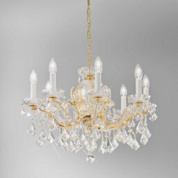 Luminosa Lighting Luminosa Maria Classic Crystal 8 Arm Chandelier Polished Gold, 8X E14 - thumbnail 2
