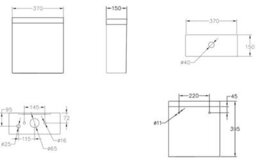 Affine Modern Bathroom Cloakroom Suite Close Coupled Toilet 600mm Vanity Unit Sink - thumbnail 8