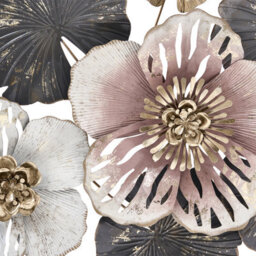 Beliani Wall Decor Flower Molybdenium 60 Cm Metal Multicolour - thumbnail 5