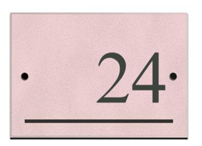 Reversed Slate Number 24 Blush Pink 14 X 9Cm - image 1