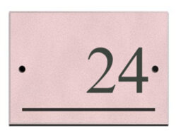Reversed Slate Number 24 Blush Pink 14 X 9Cm - thumbnail 1