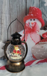 Premier Decorations Limited Santa Christmas Water Spinner Lantern With Warm White Led Light Swirling Lamp - thumbnail 3