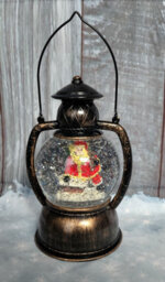 Premier Decorations Limited Santa Christmas Water Spinner Lantern With Warm White Led Light Swirling Lamp - thumbnail 2