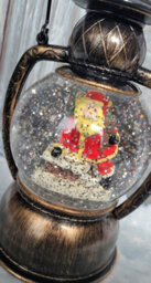 Premier Decorations Limited Santa Christmas Water Spinner Lantern With Warm White Led Light Swirling Lamp - thumbnail 4