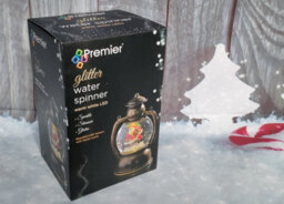 Premier Decorations Limited Santa Christmas Water Spinner Lantern With Warm White Led Light Swirling Lamp - thumbnail 6