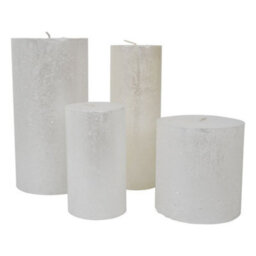 Buttercup Farm Libra Rustica Pillar Candle - Paraffin - L7 X W7 X H12 Cm - Pearl/white - thumbnail 3