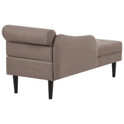 Beliani Right-Hand Chaise Longue Yvoire Fabric Taupe - thumbnail 5