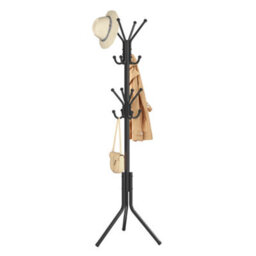 LEDREM Coat Rack, Metal Coat Tree, Freestanding Organizer For Clothes, Bags, Hats, 175 Cm Tall, 16 Hooks, For Entryway, Living Room - thumbnail 2