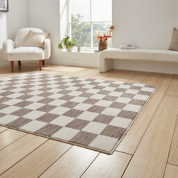 Grey Geometric 10mm Thick Rug, Stain-Resistant Anti-Shed Modern Rug For Bedroom, Living, & Dining Room-120Cm X 170Cm - thumbnail 1