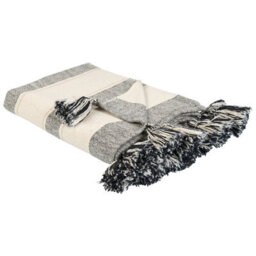 Beliani Blanket Cayir Cotton 130 X 170 Cm Beige - thumbnail 1
