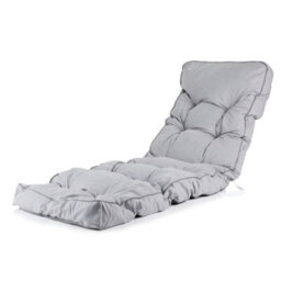 Alfresia Garden Relaxer Chair, Charcoal Frame, Grey Classic Cushion - thumbnail 5
