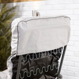 Alfresia Garden Relaxer Chair, Charcoal Frame, Grey Classic Cushion - thumbnail 3
