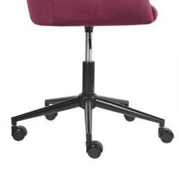 Beliani Desk Chair Venice Velvet Burgundy - thumbnail 7
