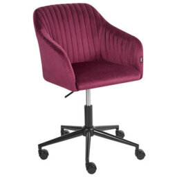 Beliani Desk Chair Venice Velvet Burgundy