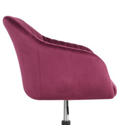 Beliani Desk Chair Venice Velvet Burgundy - thumbnail 5